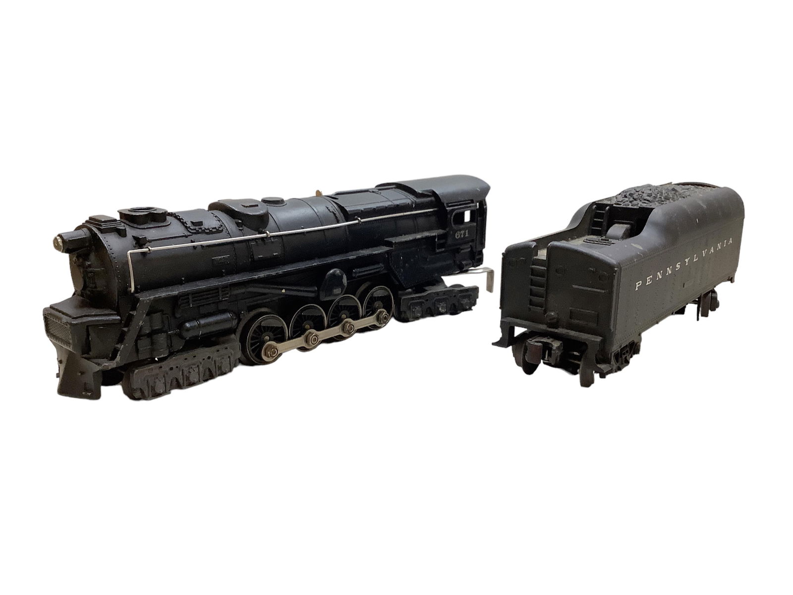 Lionel Postwar "O" Gauge #671 Engine and #2046w Tender (1 of 3)