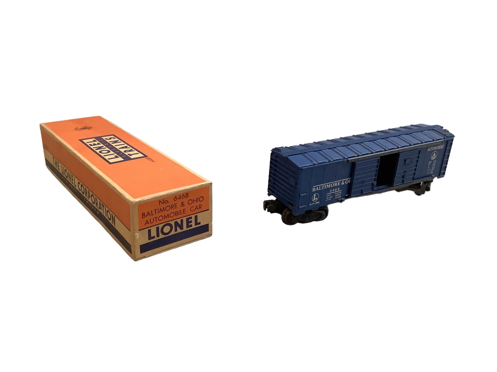 Lionel Postwar "O" Gauge 6468: Lionel Postwar "O" Gauge 6468 6468 Blue Baltimore &Ohio Automobile Car