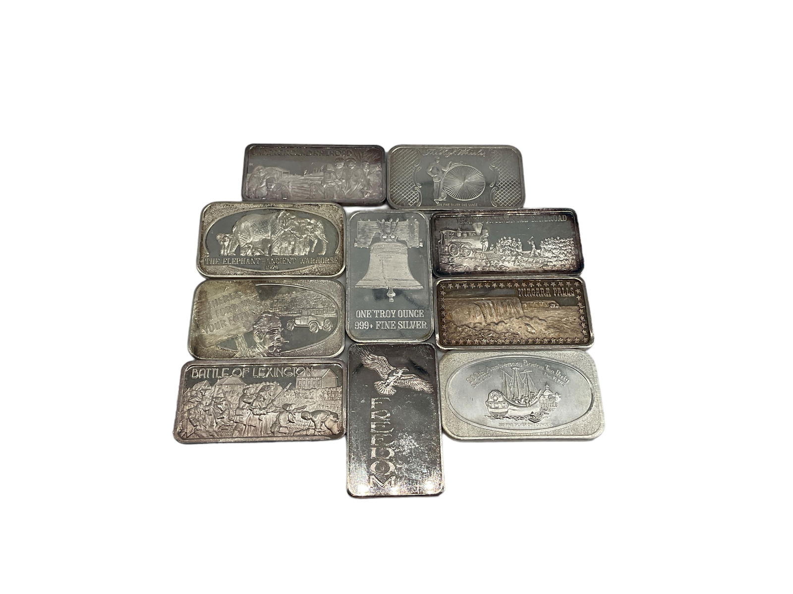 Ten 1 oz. Fine Silver Bullion Bars (1 of 9)