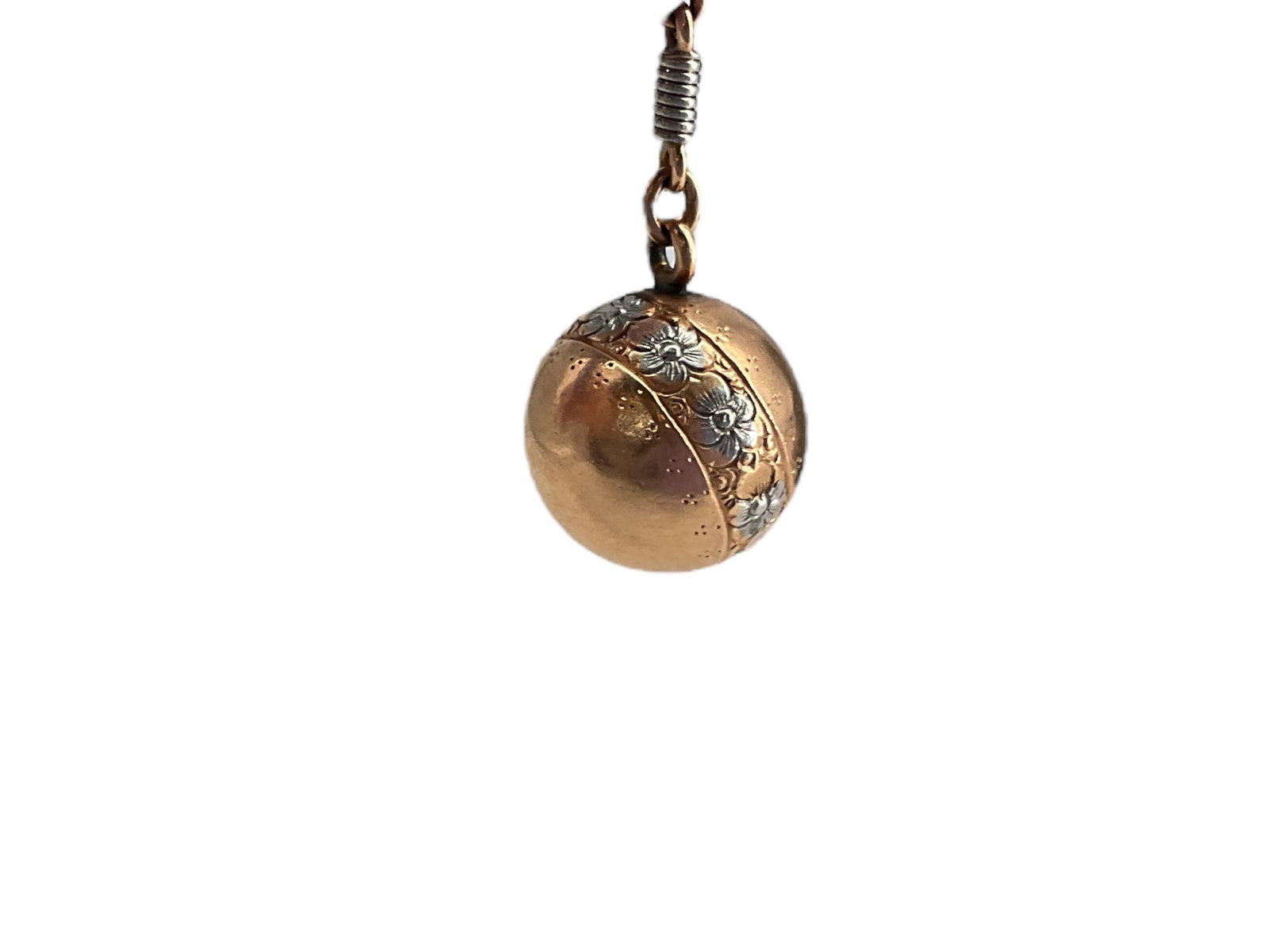 Sweet Vintage Gold Ball Charm/Pendant (1 of 4)