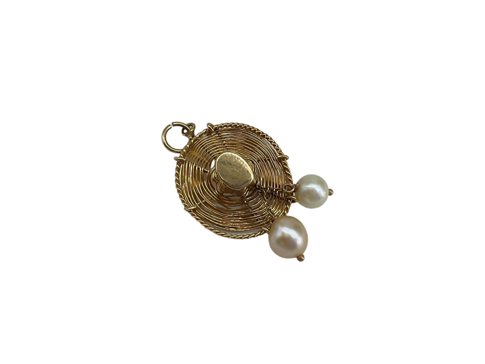 Vintage 14kt Yellow Gold Hat Charm (1 of 5)