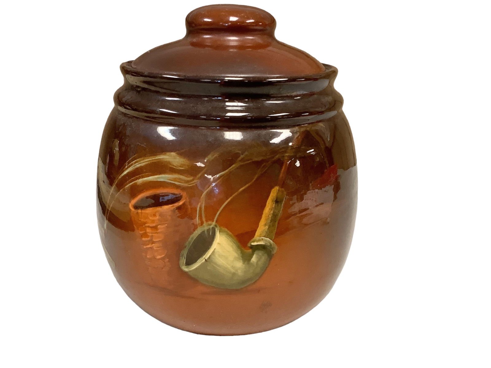 Louwelsa Weller Tobacco Jar #176 5.5"H with a 4" opening (1 of 5)
