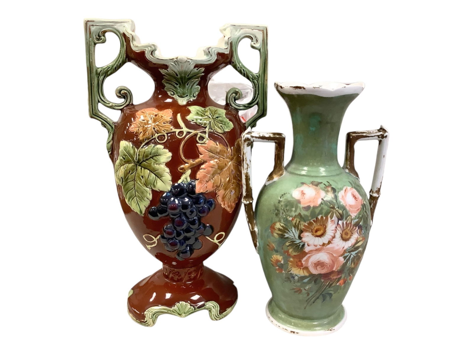 Large Porcelain Vases (2) Approximately 13.5" and 16" (1 of 4)