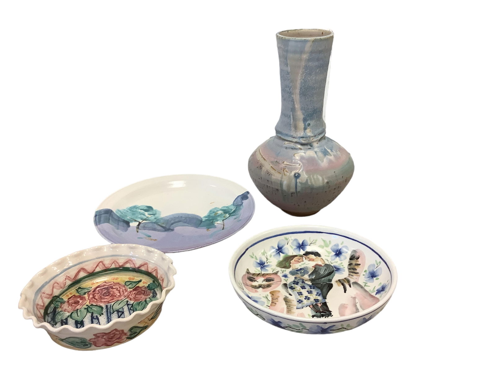 (4) Studio Pottery Pieces (1 of 7)