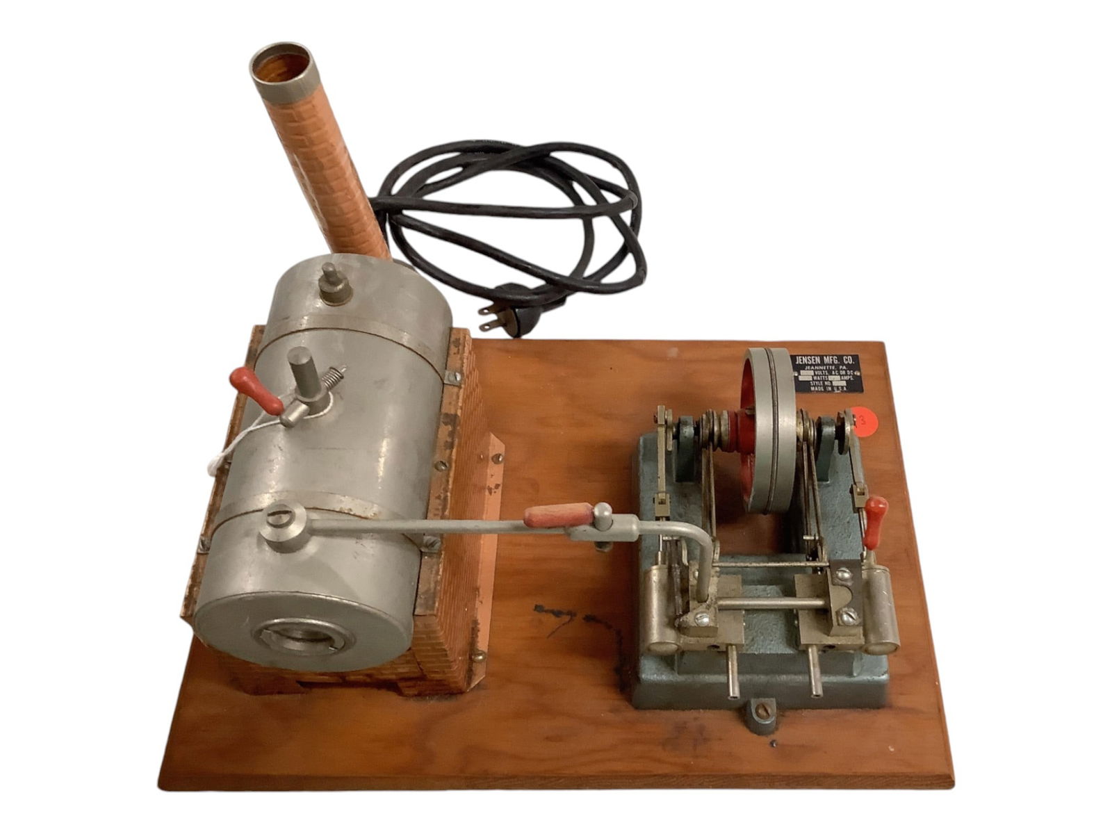 Vintage Jensen Mfg Boiler And Flywheel Steam Engine Auction
