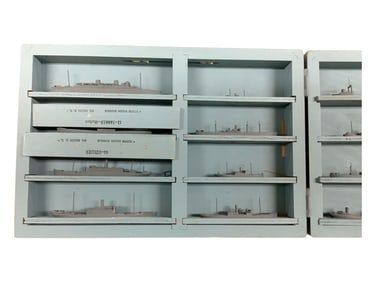 WWII Ship Recognition Models Approx 14.75"W x 10"D