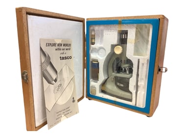 Tasco Microscope in Case Case is 11.5" x 11.5" x 5"