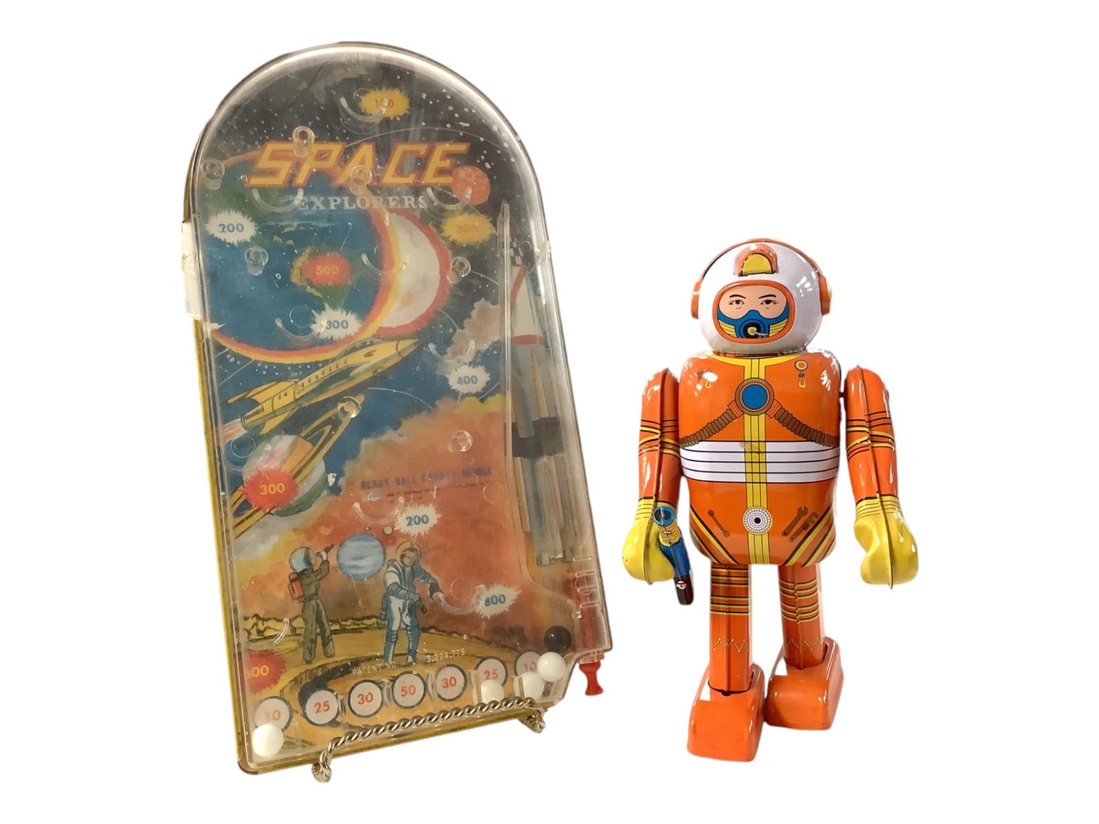 1950's Space Explorers Pinball and Spaceman Robot Toy (1 of 6)