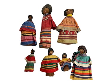 (7) Seminole American Indian Dolls