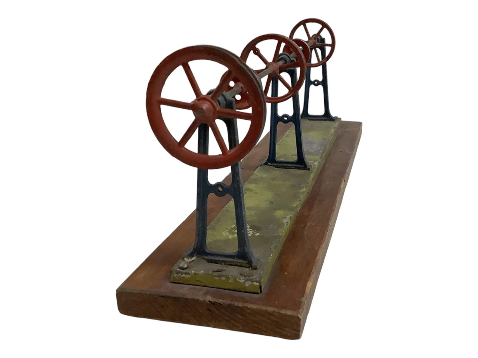 Transfer Pulley Mounted on Wooden Board 12"L x 3"W x 4.5"H (1 of 4)