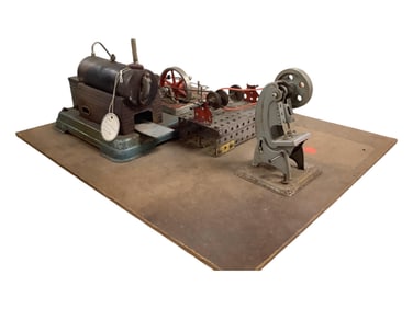 Fleischmann Toy Steam Boiler and Flywheel with Four Components