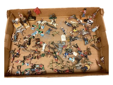 Mixed Lot of Lead & Metal Soldiers & Other Figures Avg. Height 2" to 2 1/4"