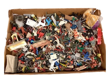 Large Assortment of Plastic & Metal Toy Figures