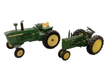 Two John Deere Die Cast Toy Tractors
