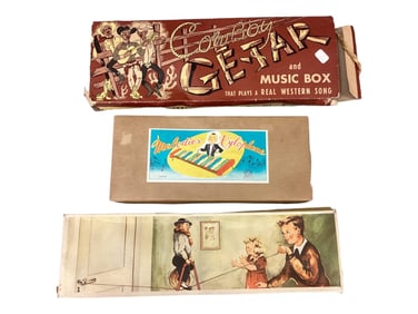 Toy Cowboy Ge-tar / Xylophone and Clown Tight Rope Walker