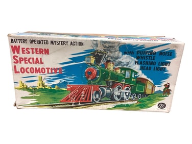 Battery Operated Tin Lithograph Train