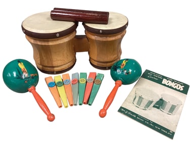 Musical Group Including Bongo Drums, Kazoos and Maracas