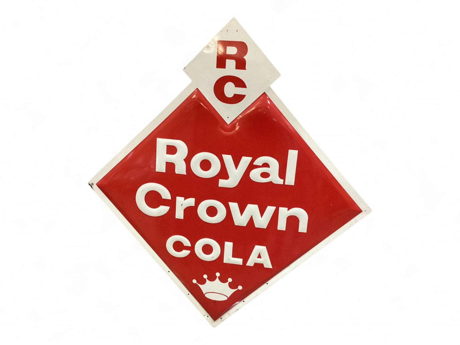 RC Royal Crown Cola Single Side Painted Metal Advertising Sign 54" H x 51" W (1 of 3)