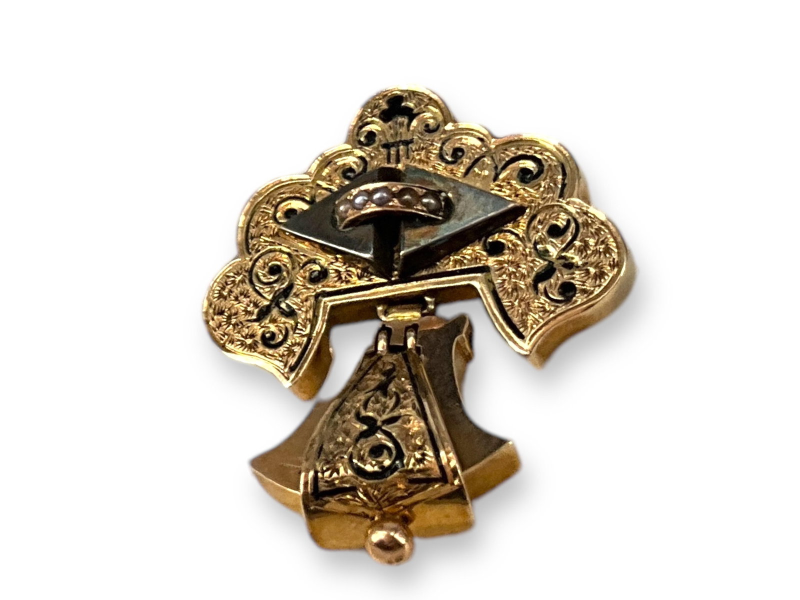 Antique Taille d'Epargne Victorian Pin/Pendant (1 of 4)