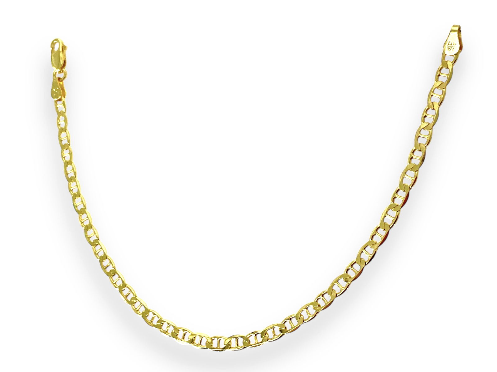 Silver Bracelet w/Gold Overlay and Open Link (1 of 4)