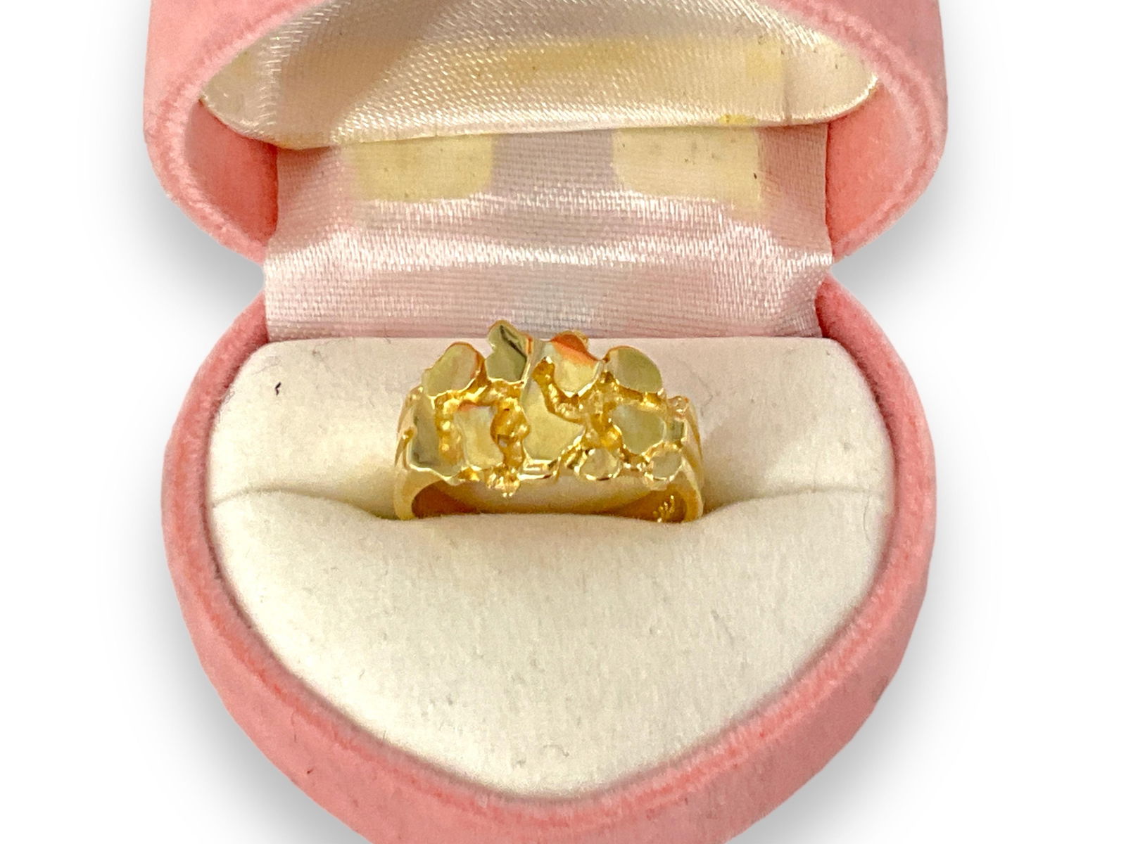 14ky Yellow Gold Nugget style Ring With Box (1 of 7)