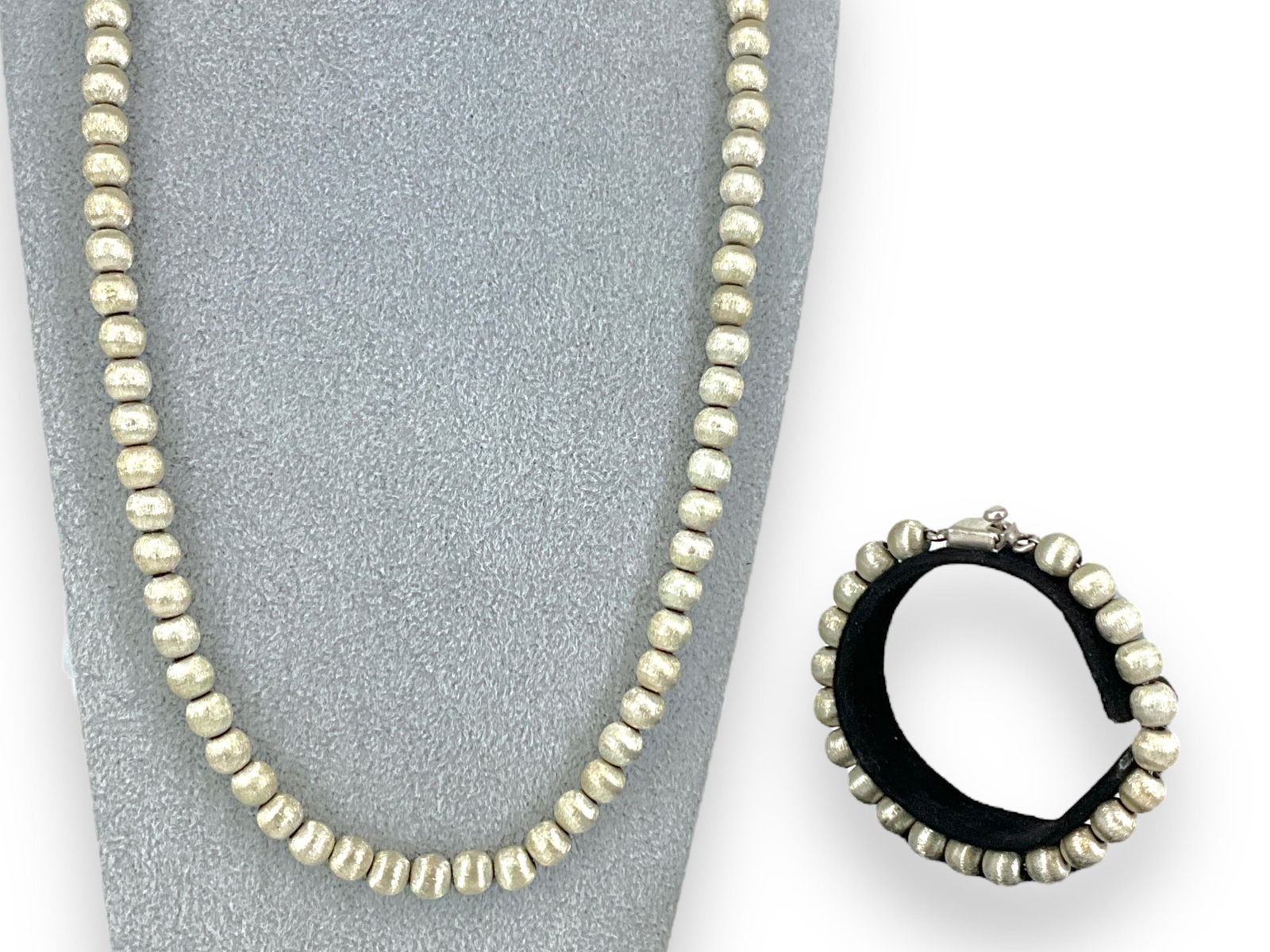 Sterling Silver Necklace and Bracelet Set (1 of 7)