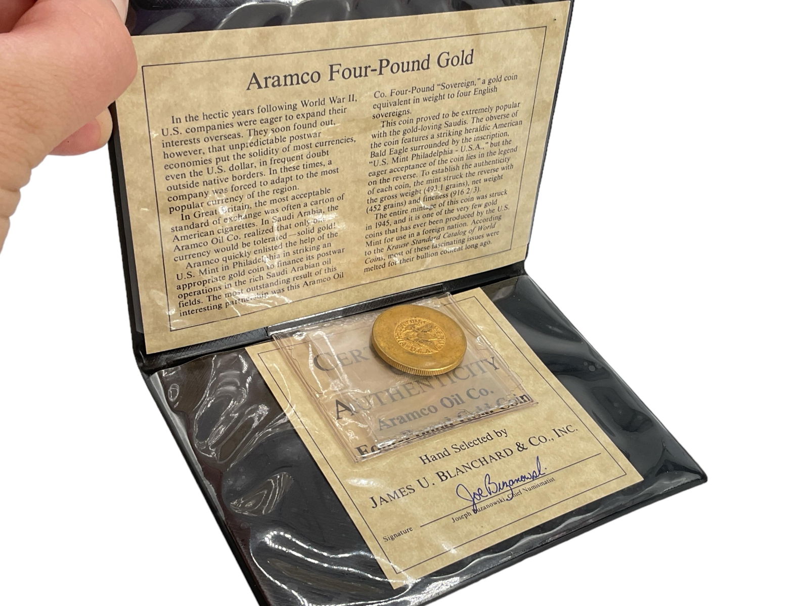 Aramco Oil Co. Four-Pound Gold Coin (1 of 7)