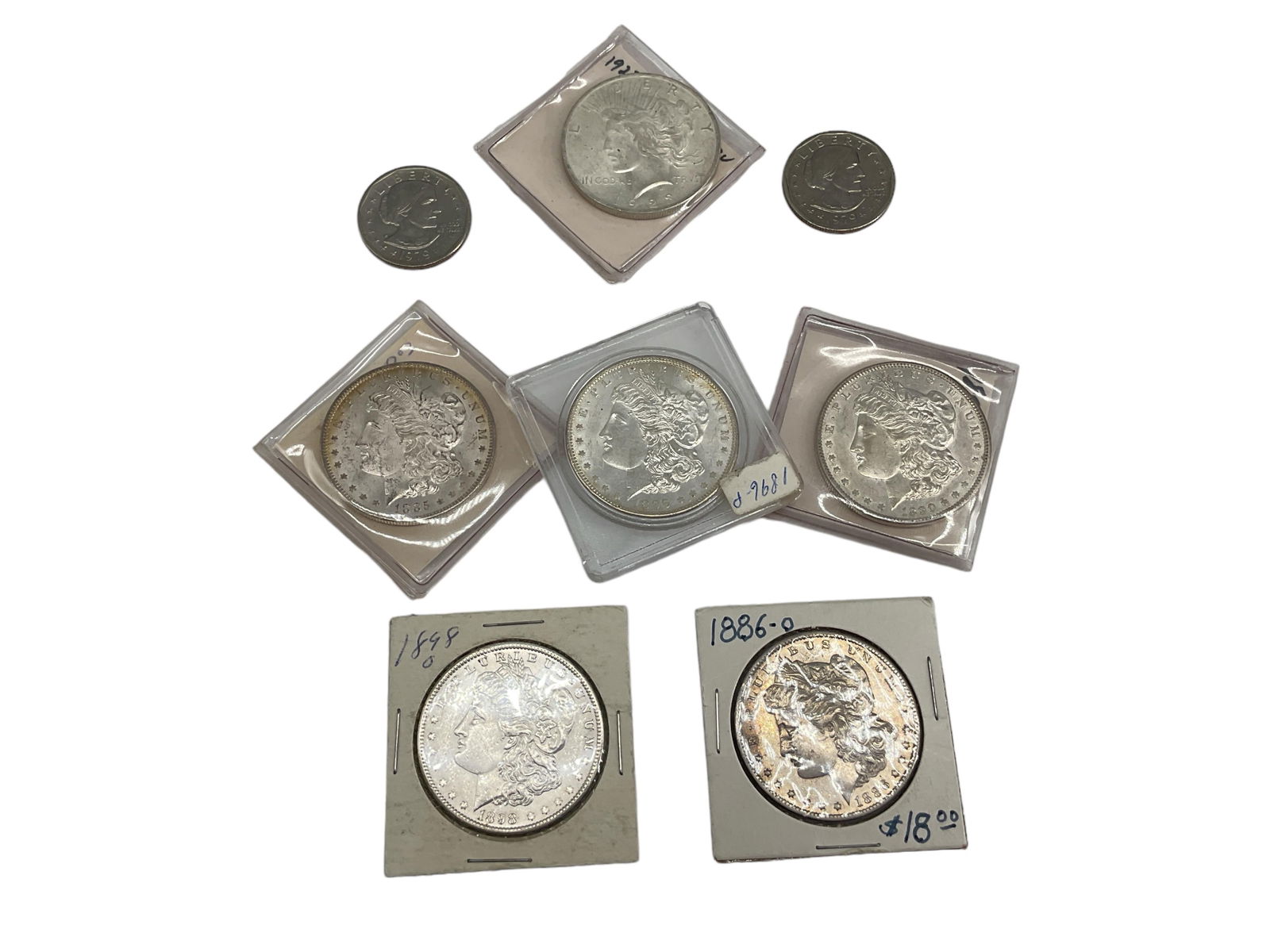 Eight U.S. One Dollar Coins (1 of 7)