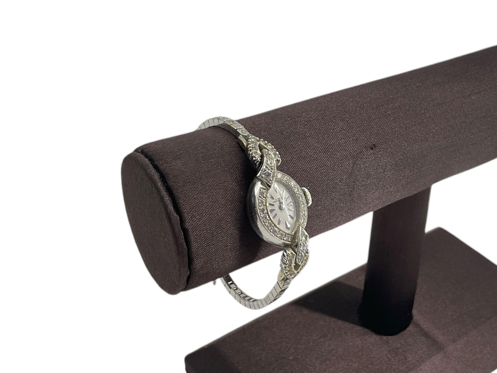 14kt White Gold Vintage Ladies' Wrist Watch from Girard Perregaux with Diamonds (1 of 9)