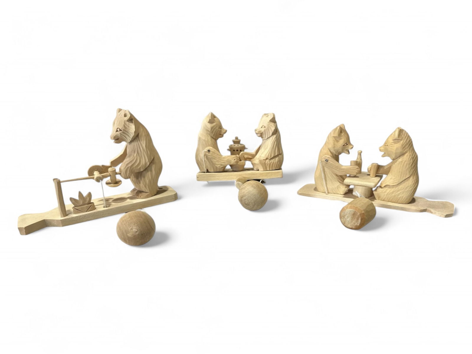 Hand Carved Wooden Russian Pull Toys (1 of 5)