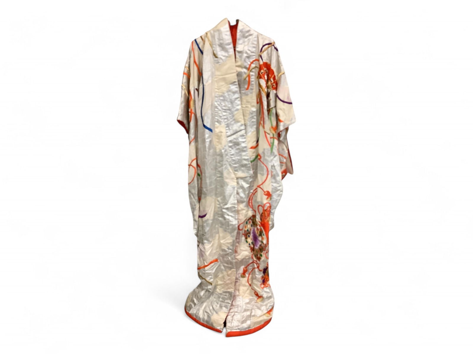 Japanese Wedding Kimono 70" from collar to hem (1 of 8)