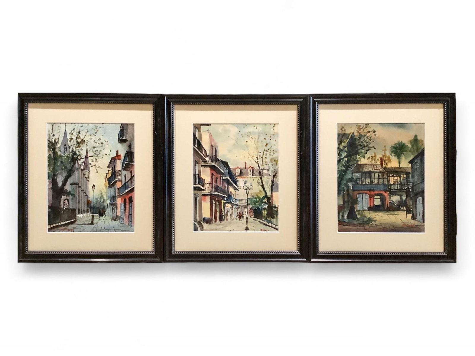 Nestor Fruge, Louisiana 1916-2012, New Orleans Street Scenes, Watercolor, Watercolor 11 x 8 1/2 in. (1 of 6)