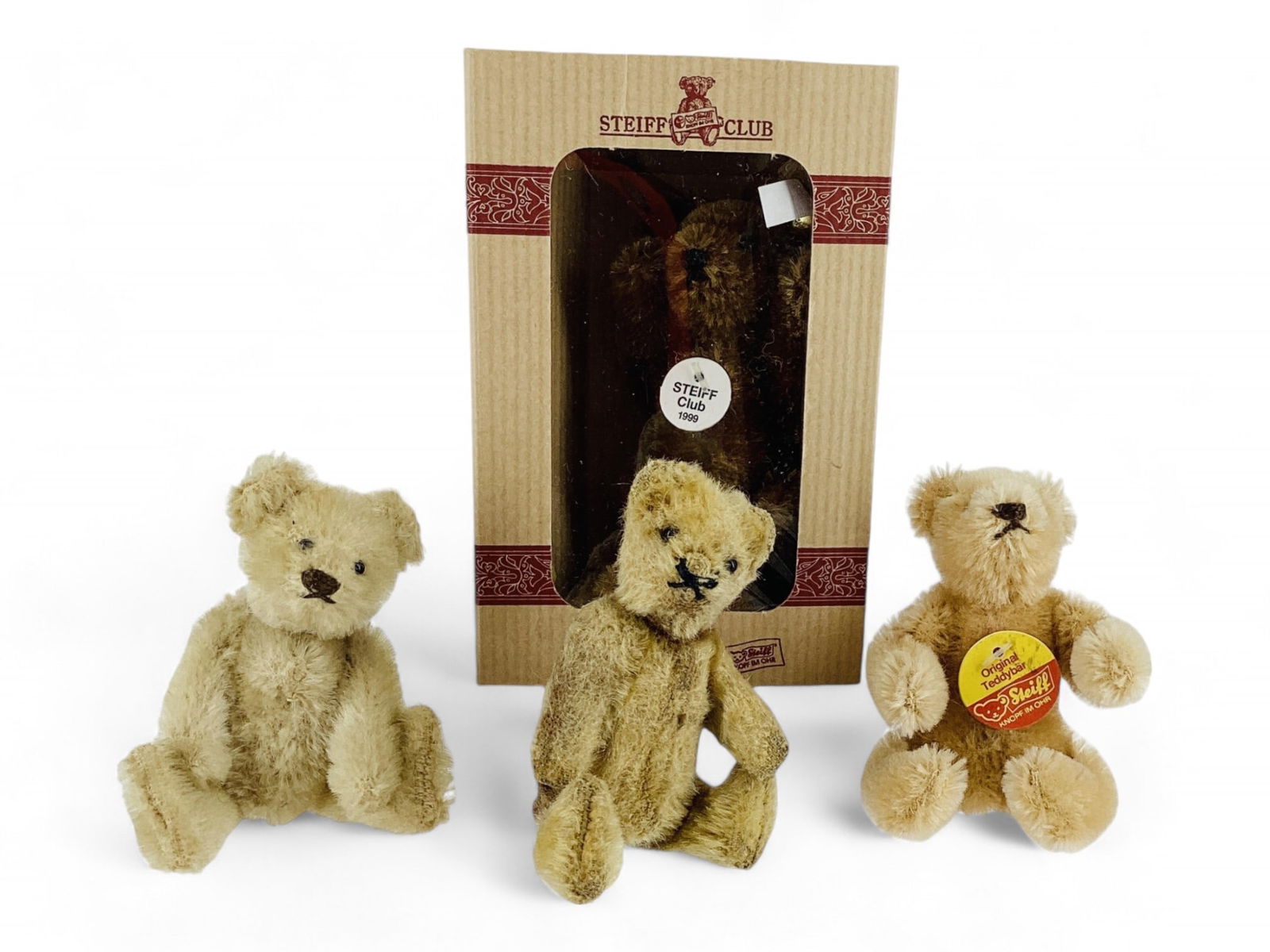 (4) Vintage Miniature Mohair Teddy Bears. (1 of 3)