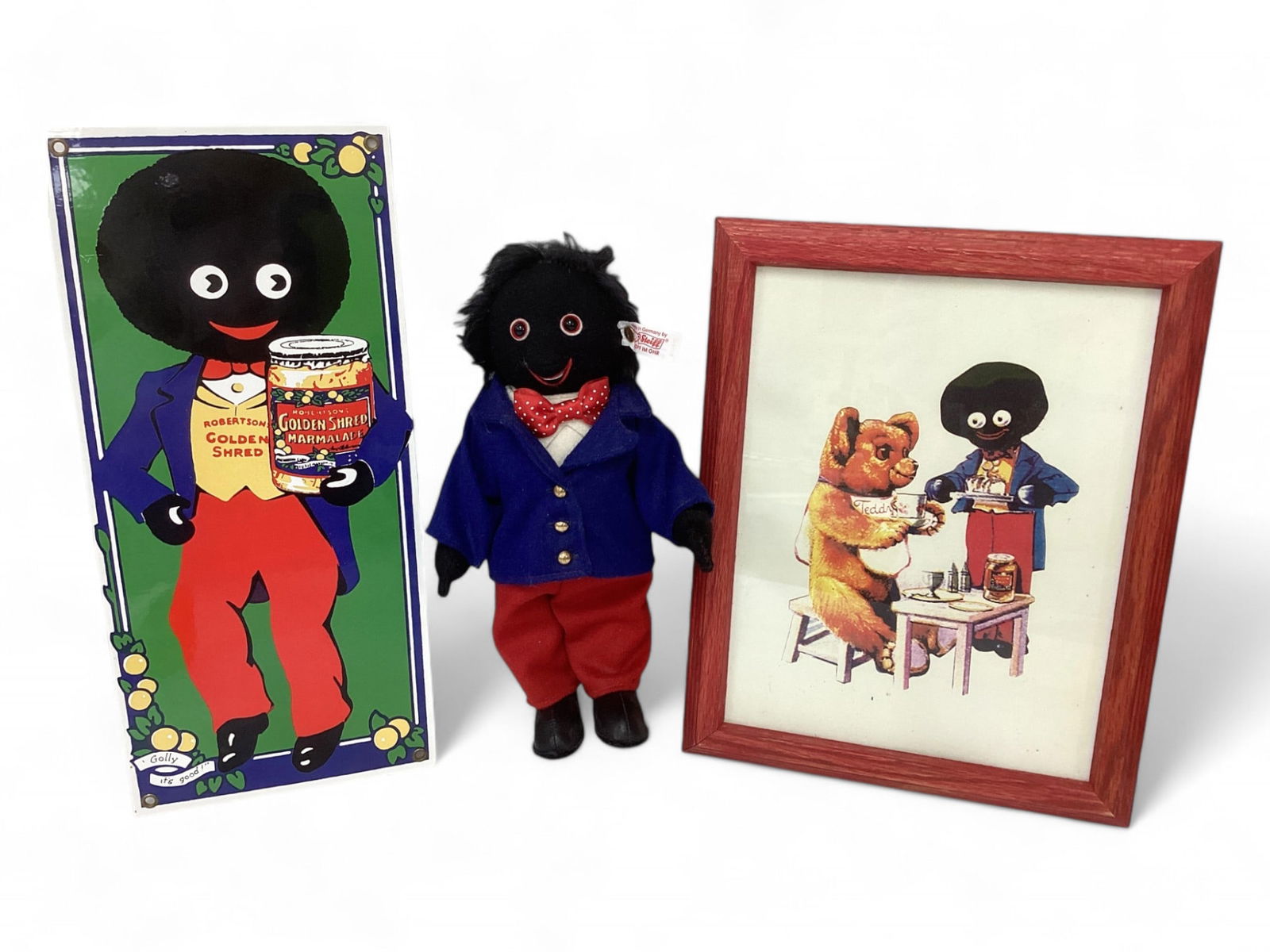 Steiff Golly Boy, Enamel Advertising Sign, Picture (1 of 9)