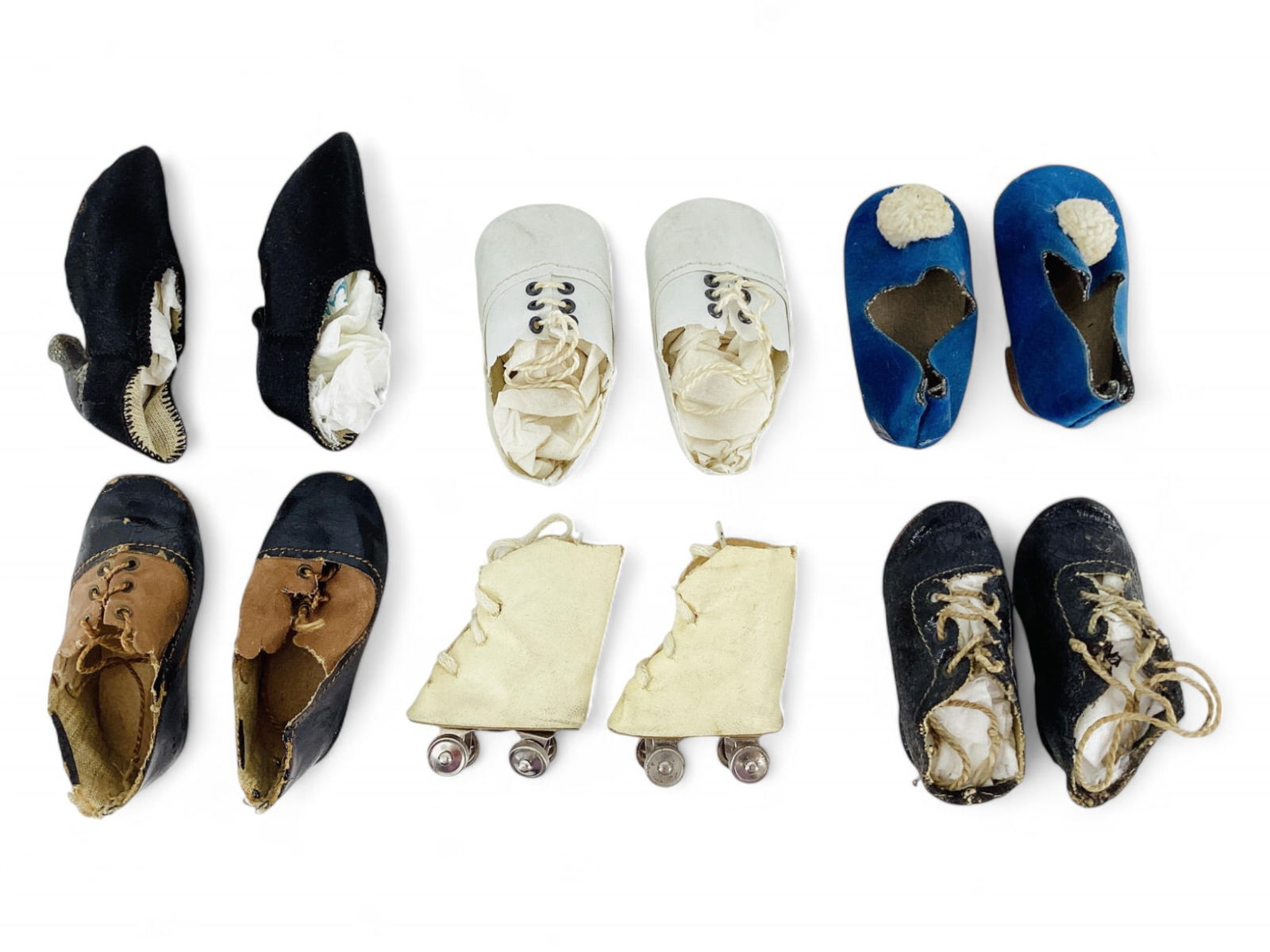 (6) Pairs Vintage Doll Shoes. (1 of 3)