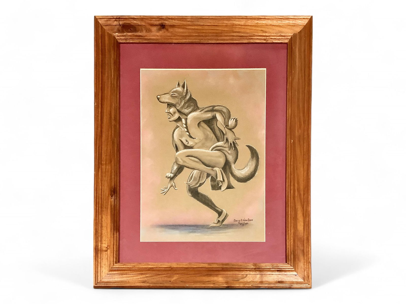 "Wolf Dancer" by David D. New Rider Image measures 11.5" x 15.5"; frame measures 20" x 24". (1 of 5)