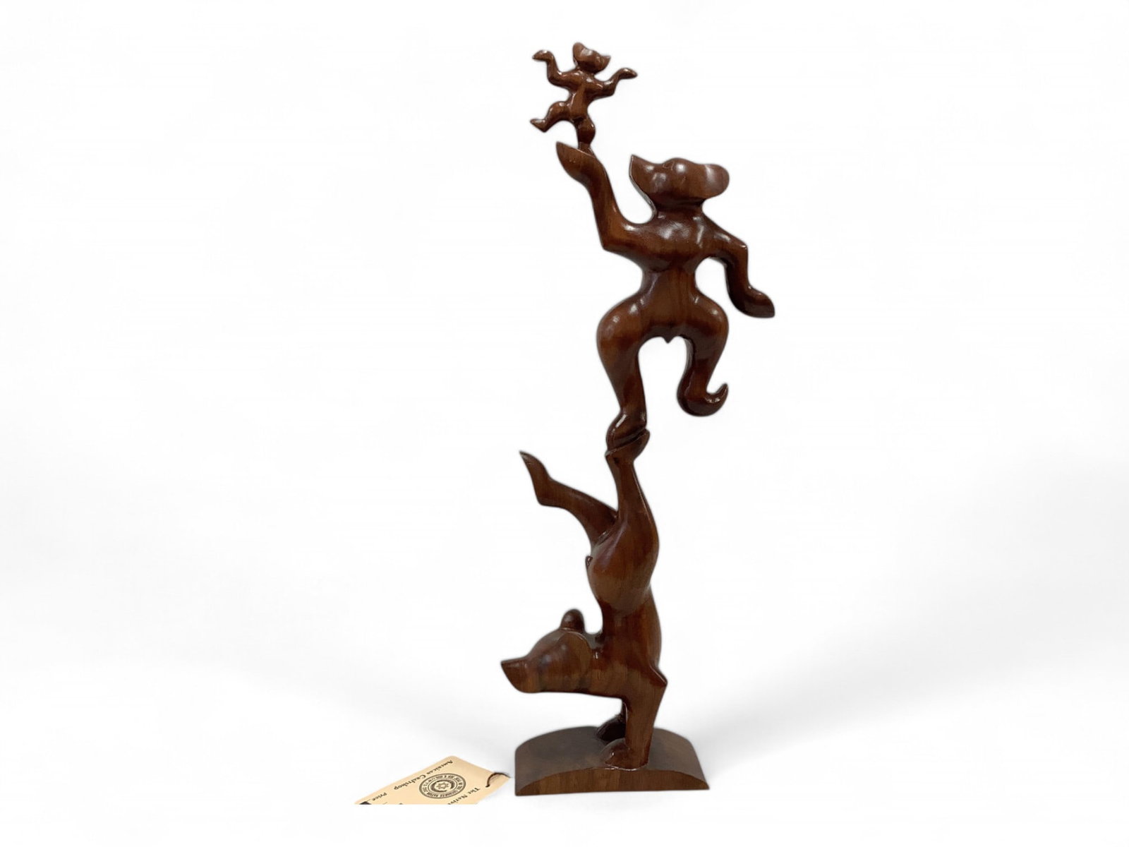 Dancing Bears Carving: Dancing Bears Carving Unsigned by Farrell Reed. 19" tall x 5.75" at base.
