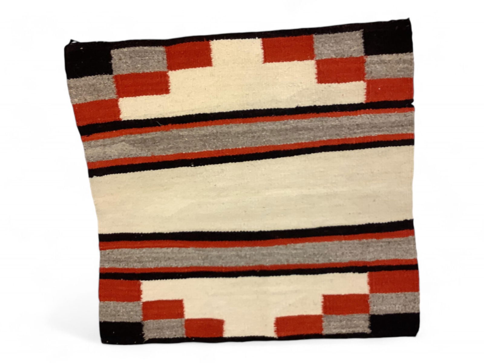 Native American Woven Wool Piece Measures 32" x 34". (1 of 3)