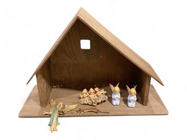 Incomplete Nativity with Wood Manger