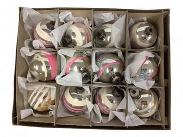 Shiny Brite Christmas Tree Ornaments (12)