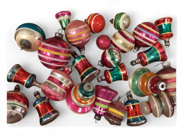 Vintage Colorful Glass Ornaments