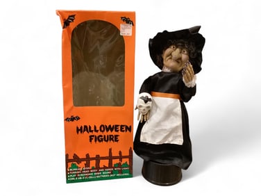 Battery Operated Halloween Witch in Box 15 1/2" H