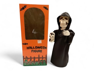 Battery Operated Halloween Skeleton in Box 15 1/2" H