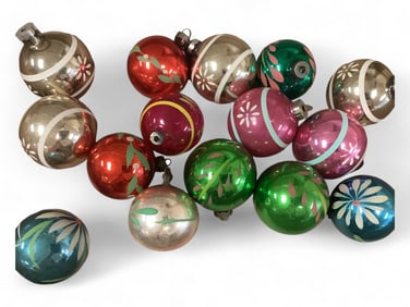 Vintage Colorful Glass Ornaments