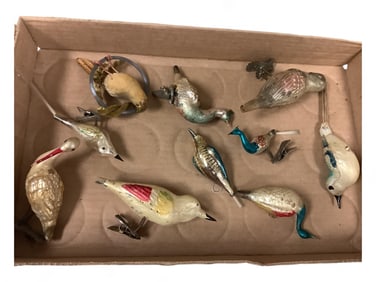 Antique Glass Bird Ornaments
