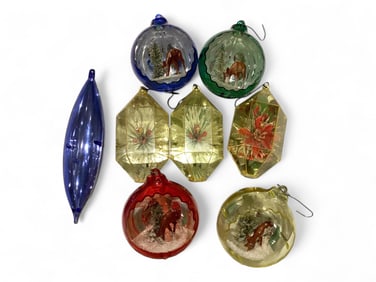Bradford Plastic Diorama Christmas Ornaments