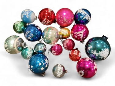 Shiny Brite Stenciled Ornaments
