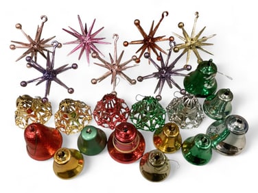 Bradford Plastic Ornaments Including Atomic Star Bursts