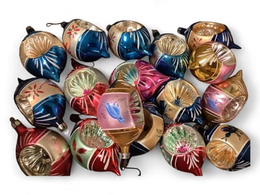 Vintage Hand Painted Glass Ornaments
