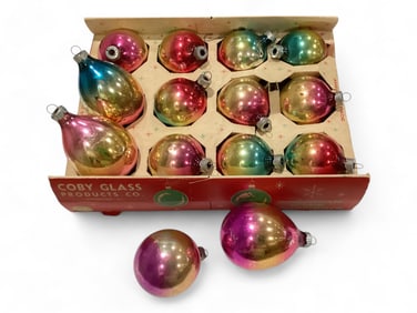 Rainbow Ornaments in Coby Co. Box Made in America
